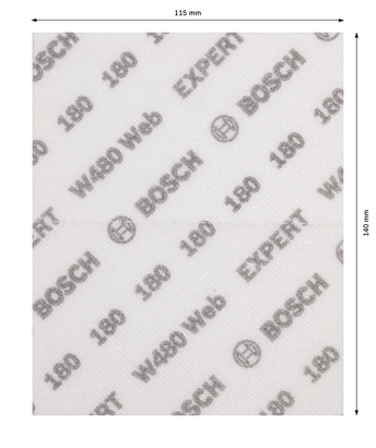 Giấy chà nhám cầm tay Bosch EXPERT W480 Web 115x140mm G180.